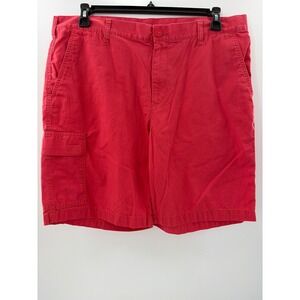 Columbia Mens‎ Red Cargo Hiking Shorts Size 33W 10L Cotton Casual Outdoor